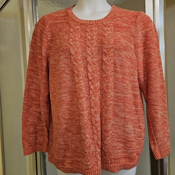 Croft & Barrow 1X Pink Knit Sweater - Picture 2 of 5